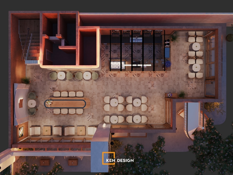 mặt bằng kinh doanh cafe sân vườn